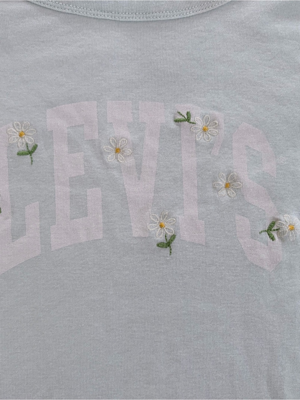Levi's Blue/Green Tee with Daisies
